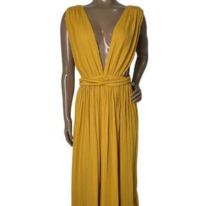 Spiritum Tulum Women’s Thea Maxi Dress Mustard Yellow One Size